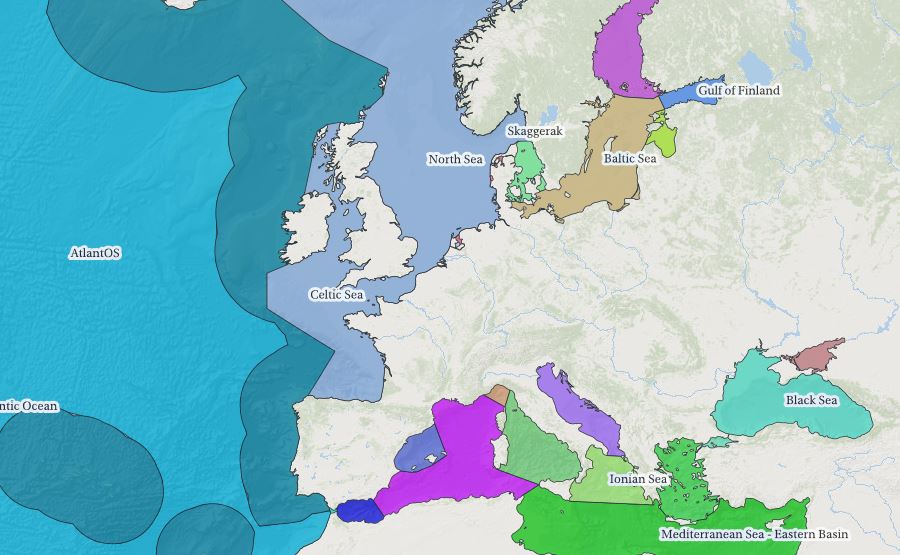 Map of the week – Exclusive Economic Zones  European Marine Observation  and Data Network (EMODnet)
