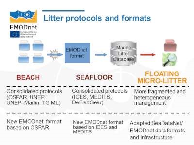 Marine Litter protocols and formats for EMODnet Chemistry