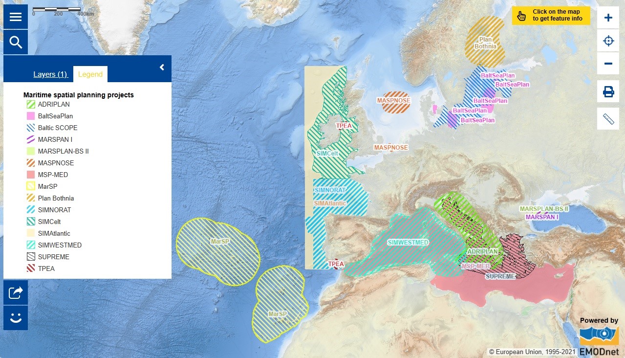 Maritime spatial planning projects have been developed in all sea basins across Europe.