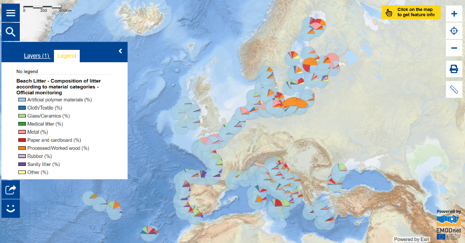 Artificial polymer materials constitute the predominant type of marine litter.