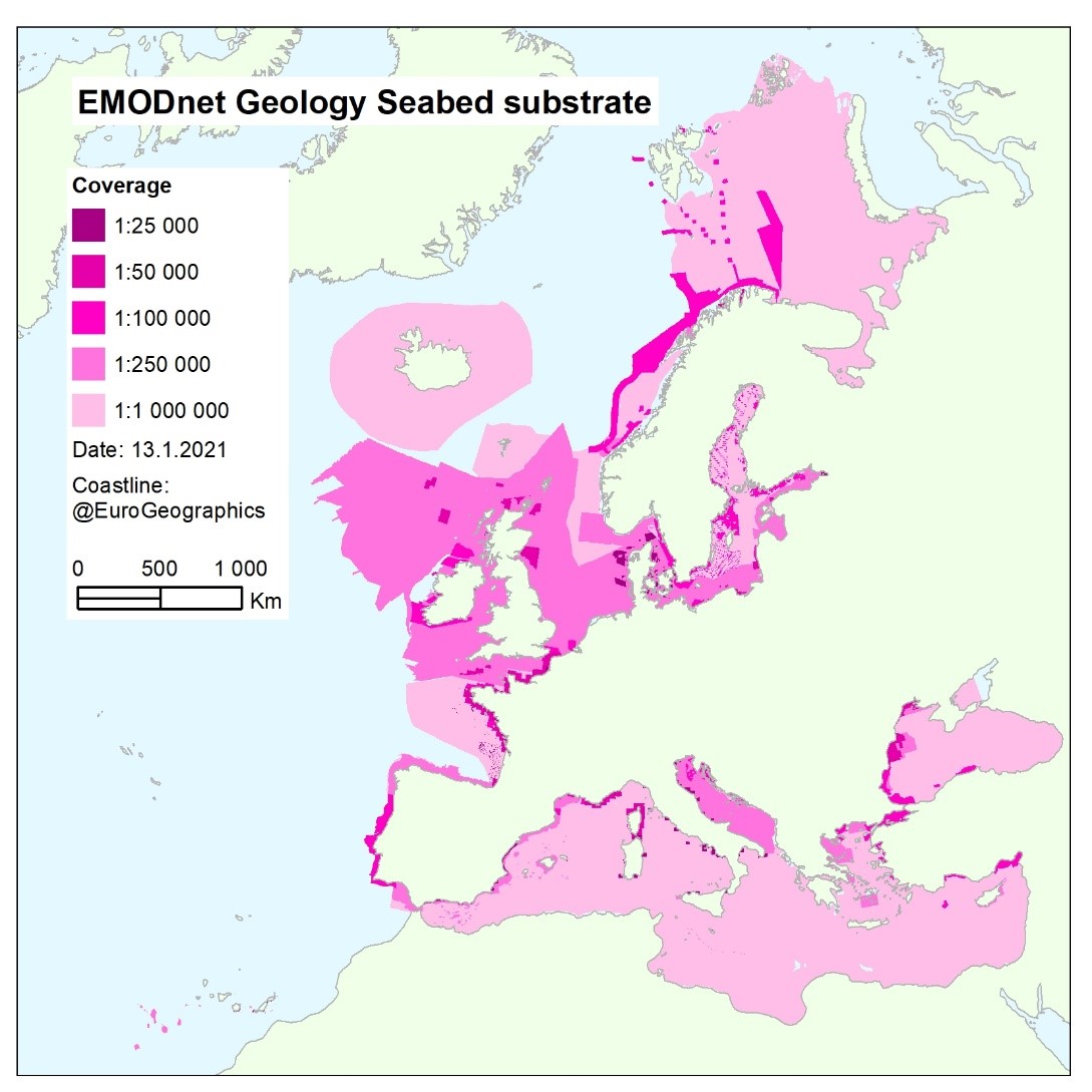 New Update Of Harmonised Seabed Substrate Data Available European Marine Observation And Data Network Emodnet