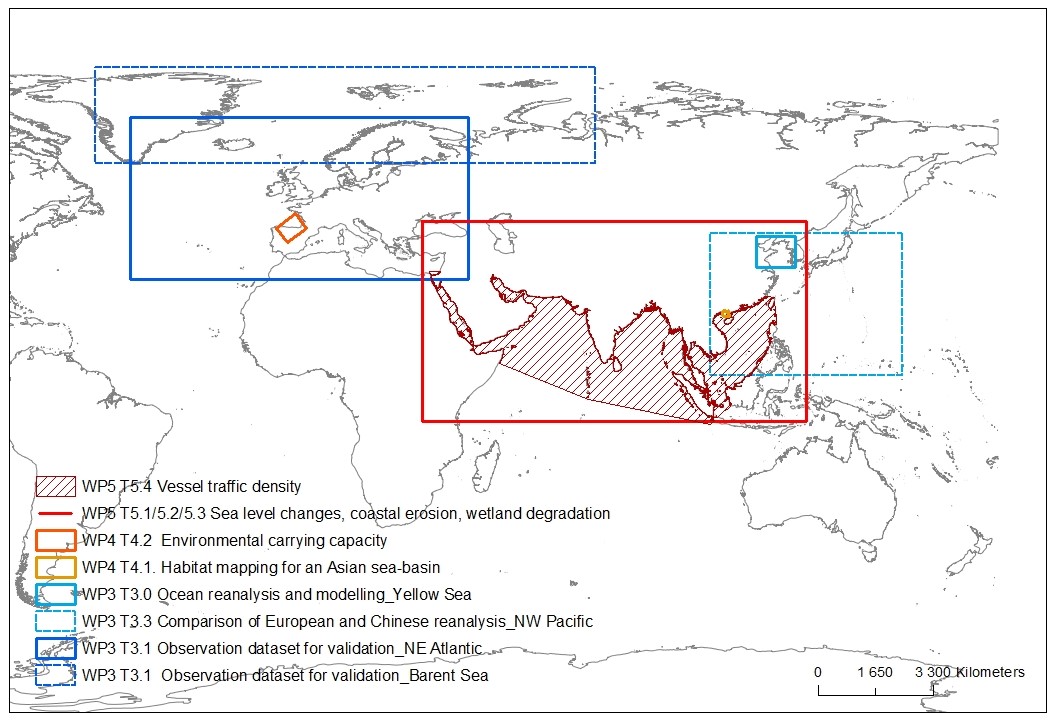 Graphical representation of WP's geographical scope