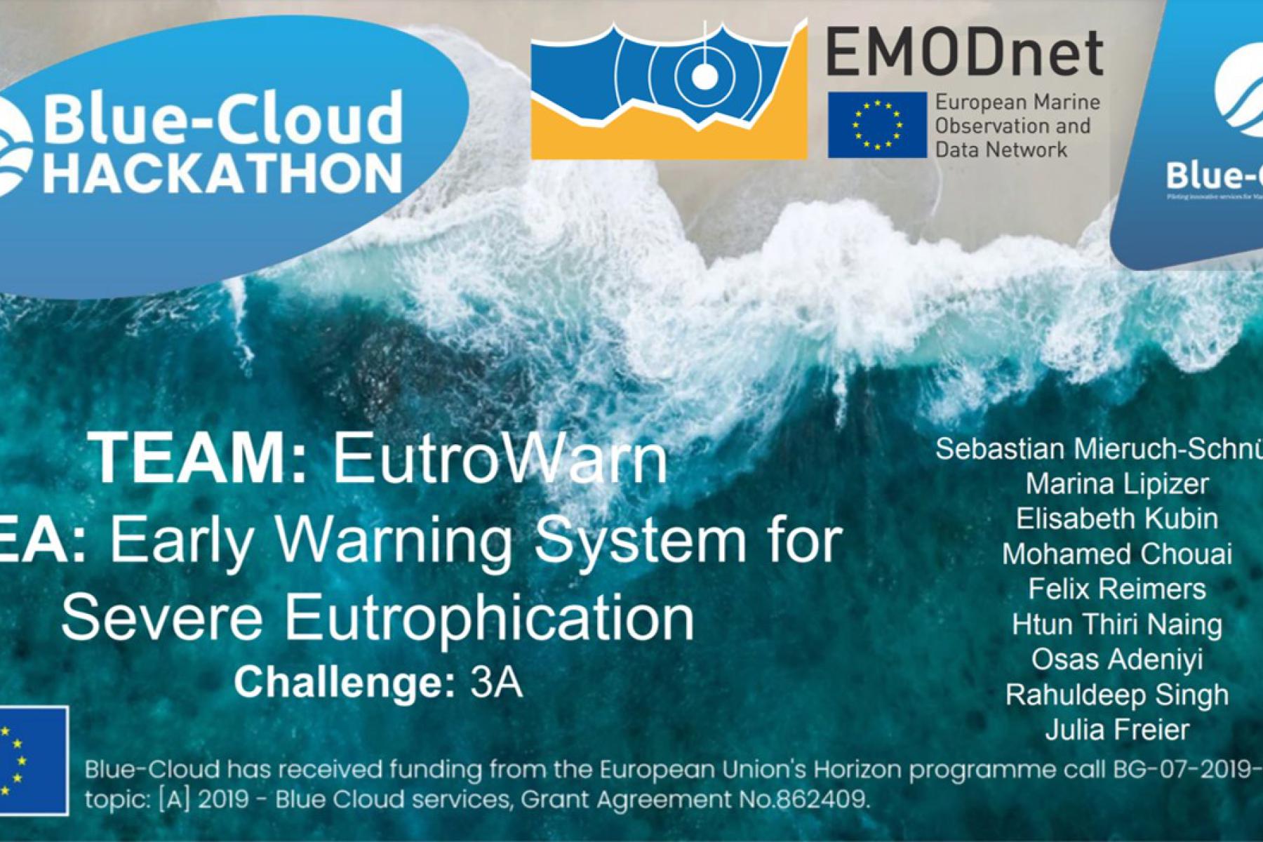 EMODnet Chemistry data was used for prototyping an Early Warning System for Severe Eutrophication at the Blue-Cloud Hackathon 2022.