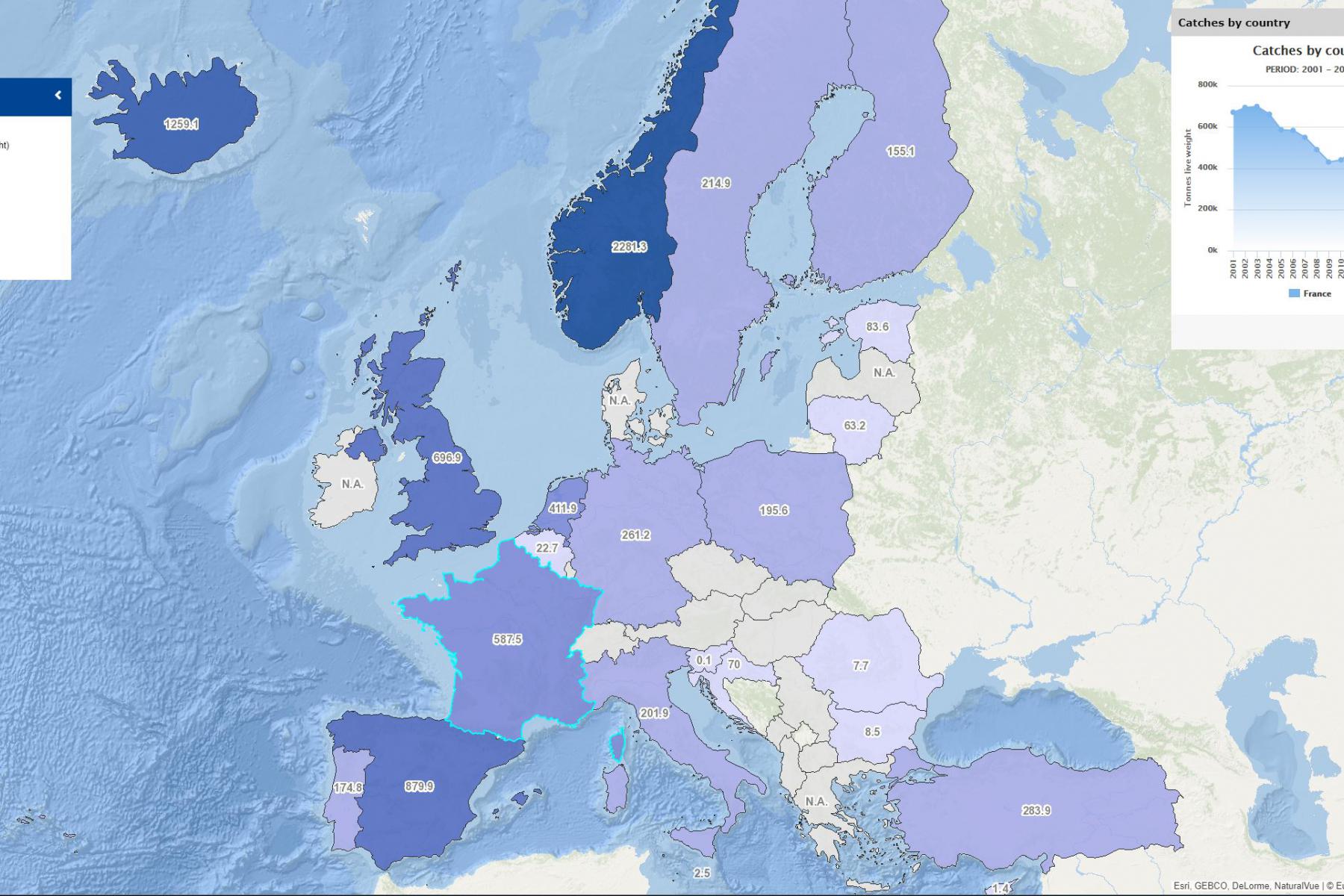 Map of the Week – Fish catches by country