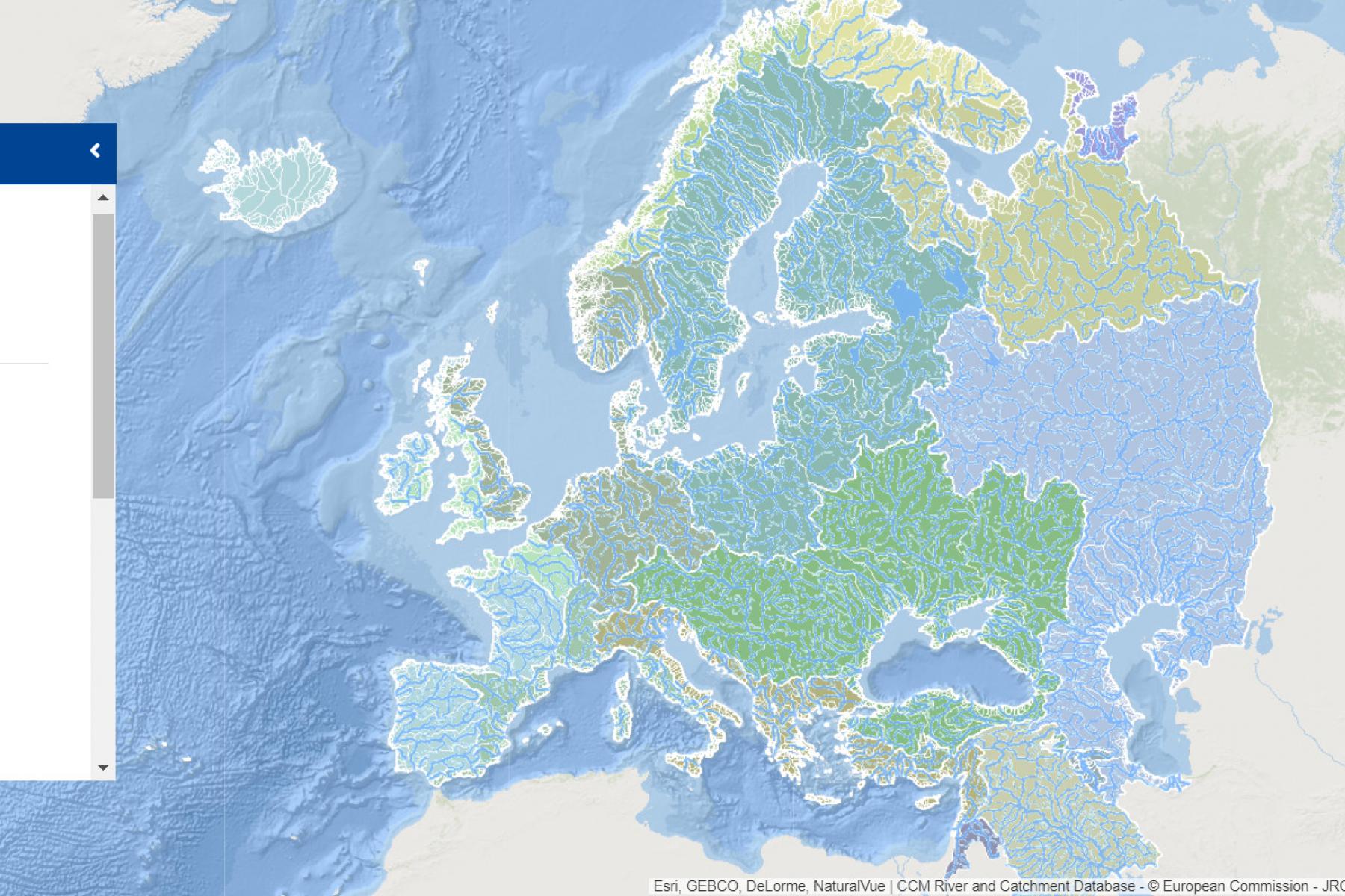 Map of the week – Rivers, lakes and river basins