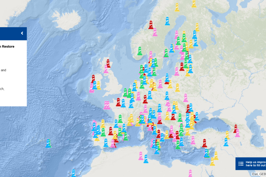This map shows the Mission Actions pledged by stakeholders across Europe to achieve the objectives of the European Union (EU) Mission ‘Restore our Ocean and Waters’ by 2030.