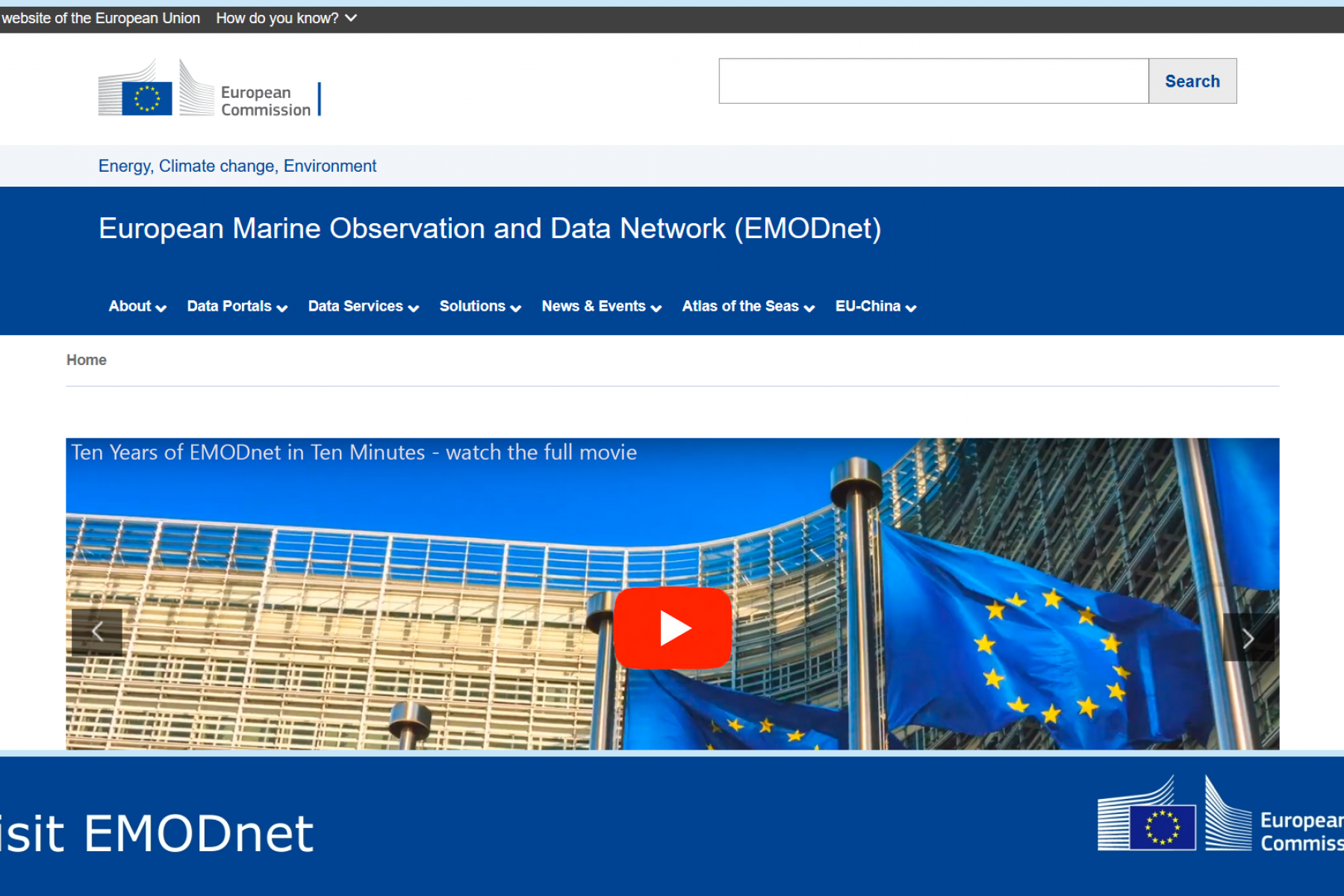 EMODnet under the new Europa domain