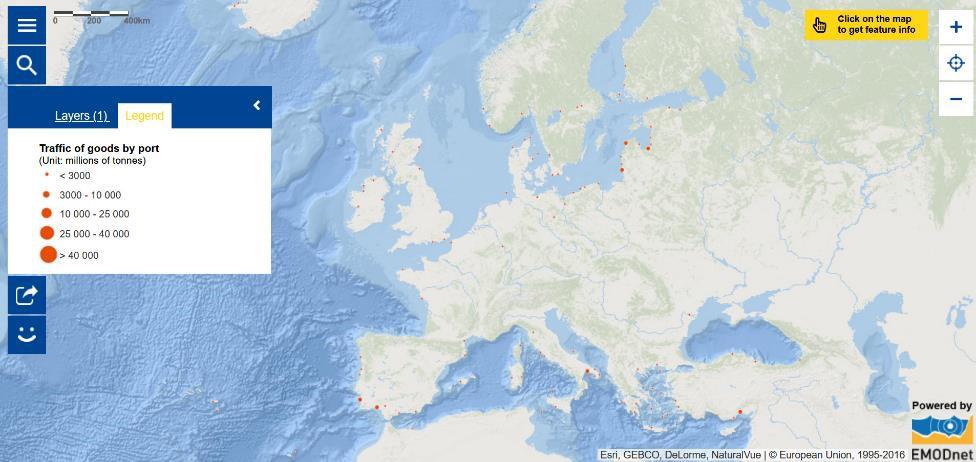 Map of the Week - Traffic of goods by port