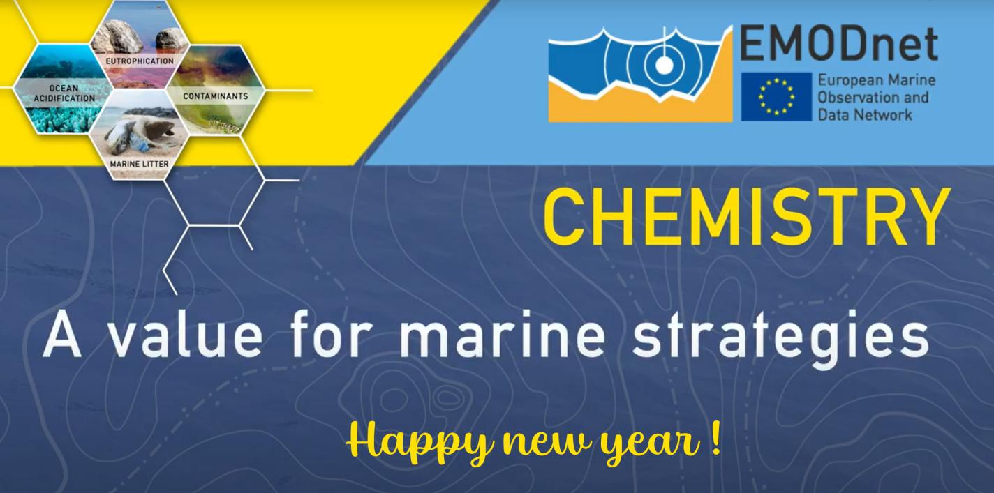 Happy new year by EMODnet Chemistry (© Created by RBINS, then annually updated by OGS )