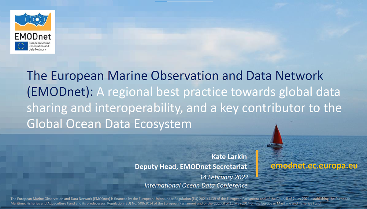 EMODnet showcases EU in situ marine data services at the International Ocean Data Conference 2022