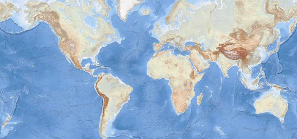 The EMODnet World Base Layer Service offers the highest resolved bathymetric worldwide layout. ©EMODnet