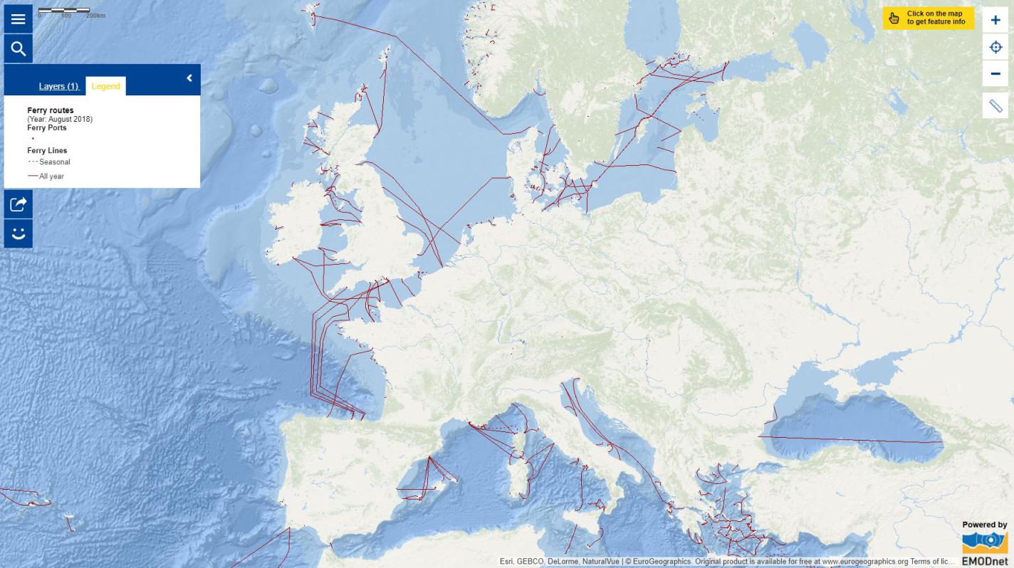 Map of the Week – Ferry Routes