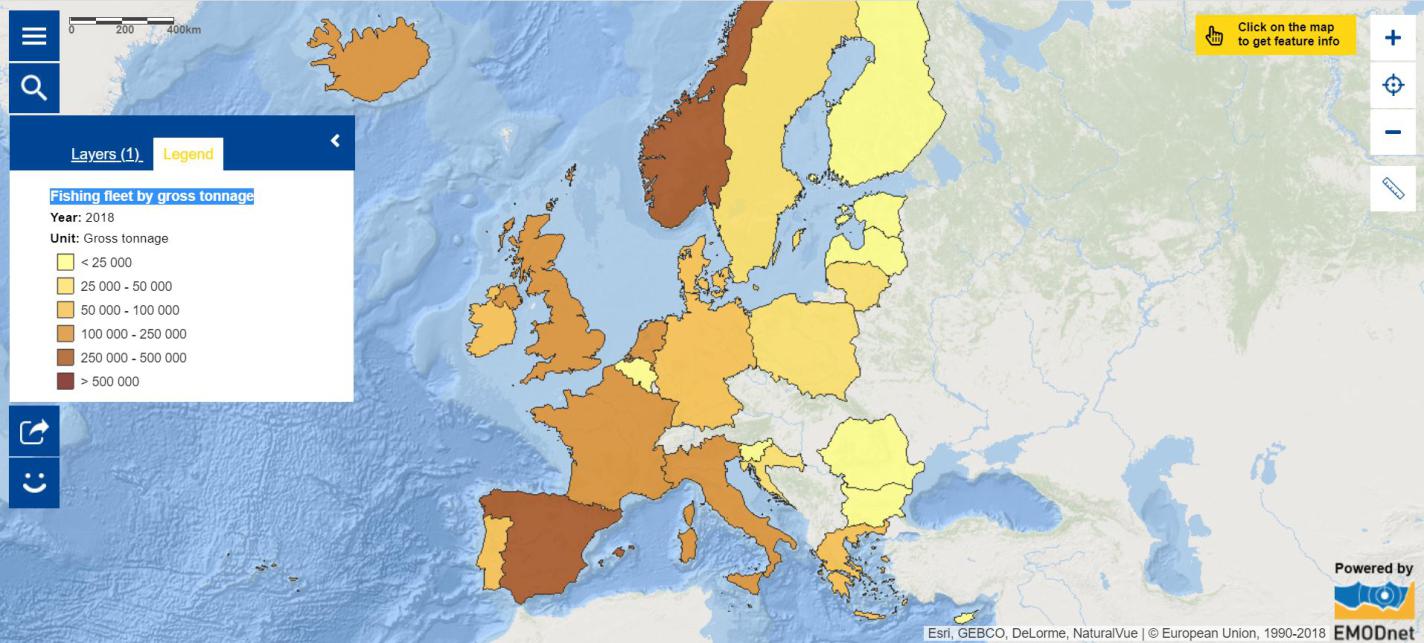 Map of the Week – Fishing fleet by gross tonnage