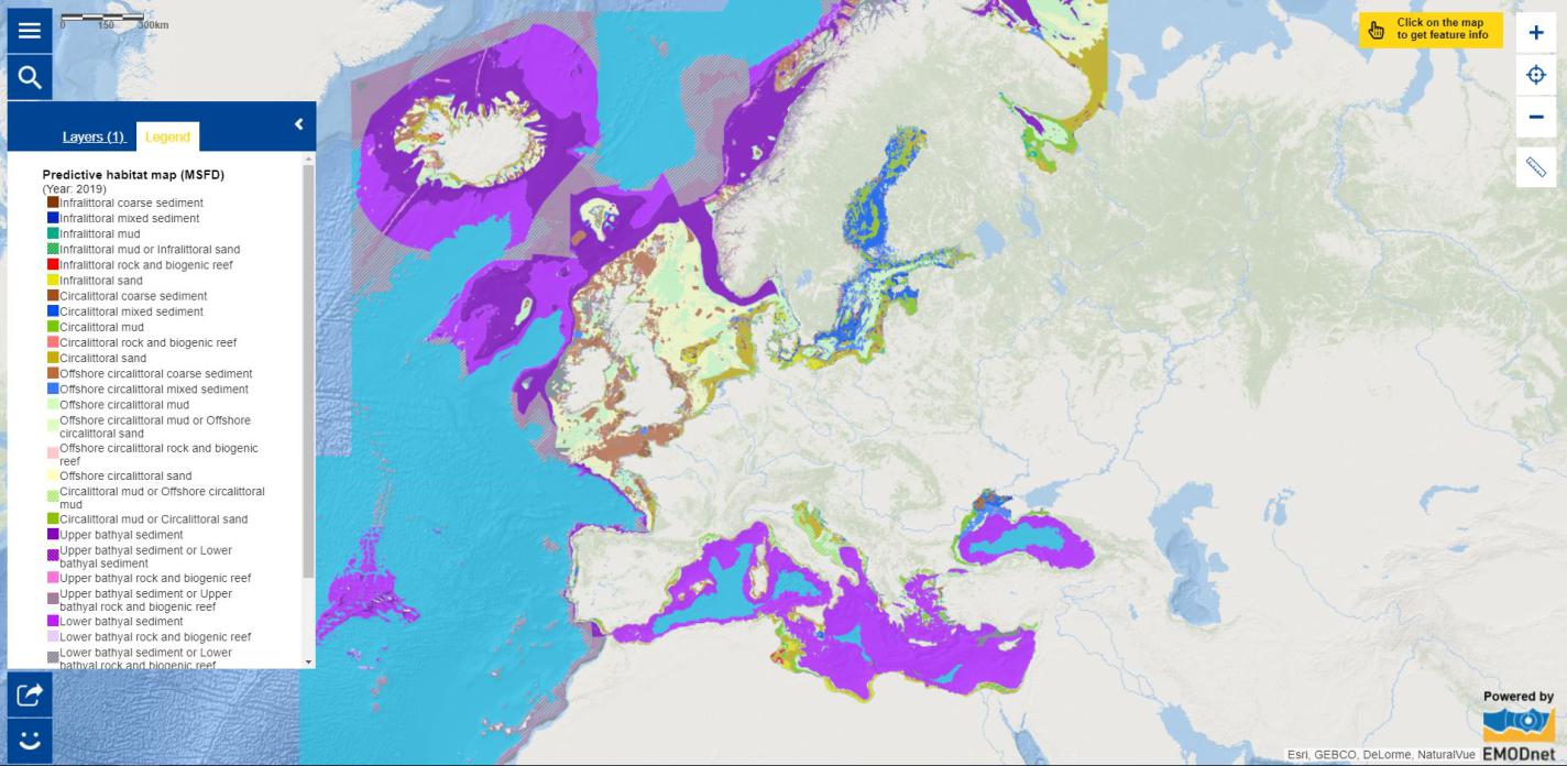 Map of the week – Predictive habitat map for MSFD