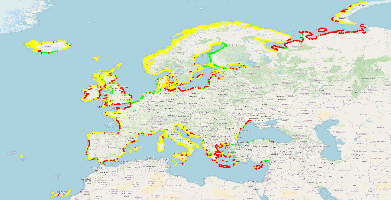  Emodnet Geology Shore Migration Map. ©EMODnet