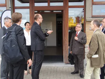 Commissioner Visit outside