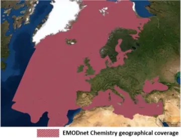 EMODnet Chemistry's geographical coverage