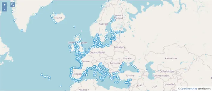 Marine Litter Beaches Locations Official Monitoring