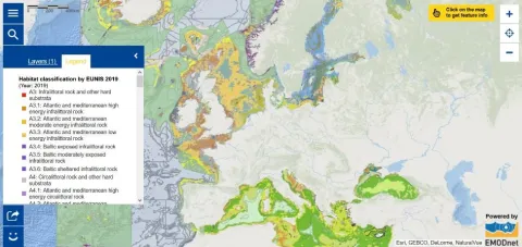 Map of the Week - Habitat classification by EUNIS 2019