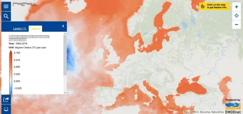 Map of the Week – Global sea surface temperature regional trend