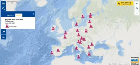 Map of the Week – European Atlas of the Seas Ambassadors