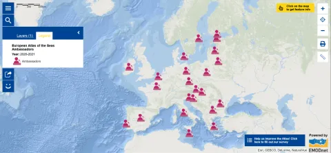 Map of the Week – European Atlas of the Seas Ambassadors
