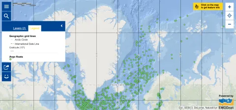 Map of the Week - The Arctic Circle and Argo Floats