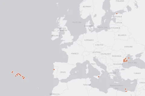 March data harvest occurrence locations. ©EMODnet