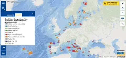 Map of the Week – Composition of Beach Litter 