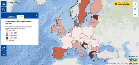 Map of the Week – Employment in the established blue economy