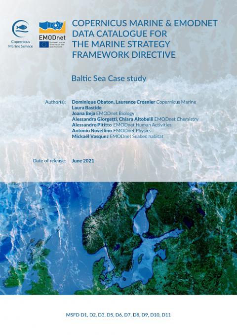 The Joint Copernicus Marine and EMODnet data catalogue for the Marine Strategy Framework Directive (MSFD), has been released in June 2021.