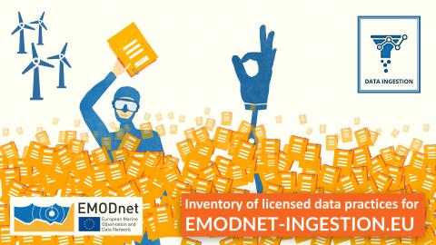 Visual promoting the inventory of licensed data practices for EMODnet Ingestion