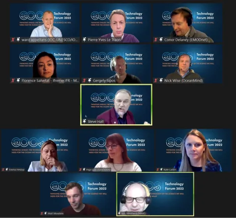 European Ocean Observing System (EOOS) Technology Forum. ©Screenshot taken by EMODnet Secretariat