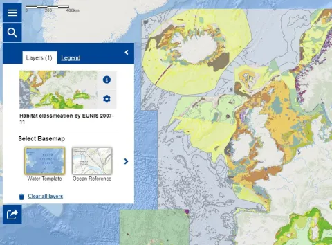 Map of the week – Predictive EUNIS seabed habitat map for European Seas (Year: 2016) following the habitat classification by EUNIS (2007-11)