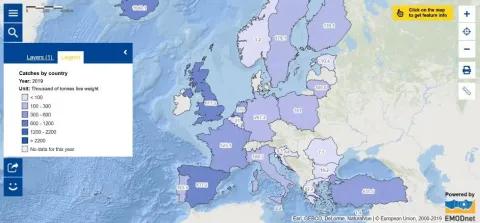 Map of the week – Fisheries – Catches by country