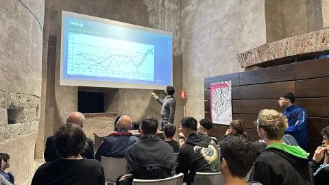 Francesco Misurale at Festival della Scienza: “OceanBigData. The footprint of humanity on the Ocean”; Marco Alba at Festival della Scienza: Quando la scienza dà i numeri - L’impatto dei dati scientifici, giusti e sbagliati.  (©Francesco Misurale)