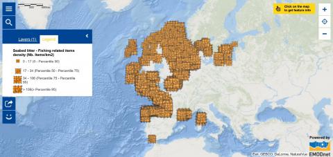 Map of the Week – Seabed litter - Fishing related items density
