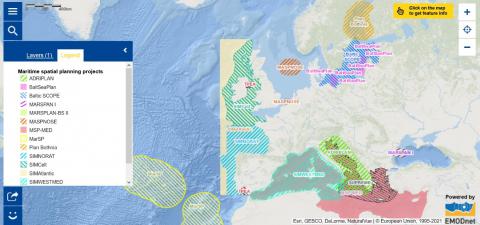 Map of the Week – Maritime spatial planning projects