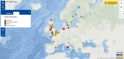 Map of the week – Coastal Nuclear Power Plants