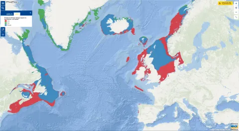 Map of the Week – Predicted climate change impact on the Atlantic cod habitat