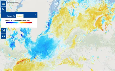 Map of the week – Sea surface temperature anomalies