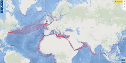 Map of the week – Submarine telecommunication cables