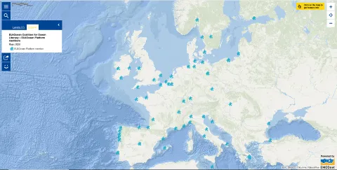 Map of the Week – Members of the new EU4Ocean Platform on ocean literacy