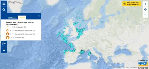 Map of the Week – Seafloor litter – Plastic bags density