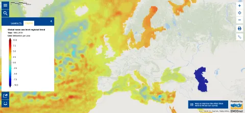 Map of the Week – Global mean sea level regional trend