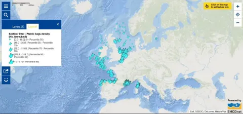 Map of the Week – Seafloor litter –  Plastic bags density