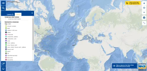 Map of the Week – Seamount and Ocean Seabed