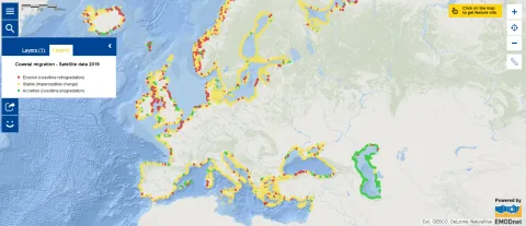 Map of the week – Coastal migration (satellite data)