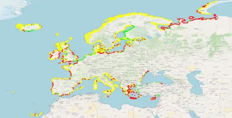  Emodnet Geology Shore Migration Map. ©EMODnet